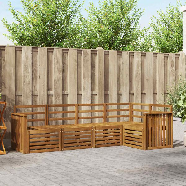 vidaXL &Uuml;lőgarnit&uacute;r&aacute;k 5 pcs Term&eacute;szetes T&ouml;m&ouml;r Ak&aacute;cfa