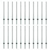 vidaXL Be&aacute;gyazott ker&iacute;t&eacute;soszlop 22 db Z&ouml;ld 140 cm Porsz&oacute;rt ac&eacute;l