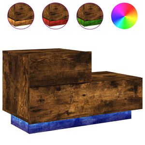 vidaXL f&uuml;st&ouml;s t&ouml;lgy sz&iacute;nű &eacute;jjeliszekr&eacute;ny LED-f&eacute;nyekkel 70x36x40,5 cm