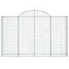 vidaXL íves horganyzott vas gabion kosár 200x30x120/140 cm