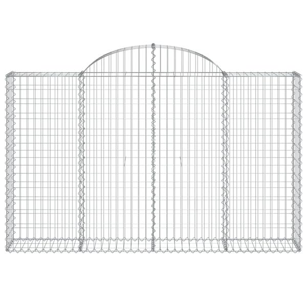 vidaXL íves horganyzott vas gabion kosár 200x30x120/140 cm
