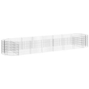 vidaXL horganyzott vas gabion magas&aacute;gy&aacute;s 400x100x50 cm
