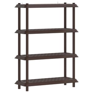 vidaXL Polc egys&eacute;g 4 szint 100 x 40 x 136,5 cm PP Barna