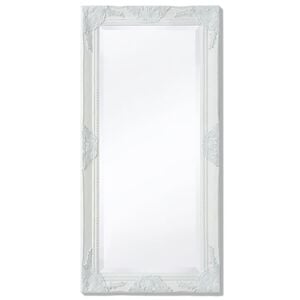 vidaXL feh&eacute;r barokk st&iacute;lus&uacute; fali t&uuml;k&ouml;r 100 x 50 cm