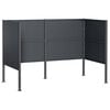 vidaXL Kuk&aacute;sl&aacute;da k&eacute;pernyő 167 x 85 x 113 cm Ac&eacute;l Antracitsz&uuml;rke