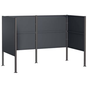 vidaXL Kuk&aacute;sl&aacute;da k&eacute;pernyő 167 x 85 x 113 cm Ac&eacute;l Antracitsz&uuml;rke