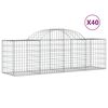 vidaXL 40 db &iacute;ves horganyzott vas gabion kos&aacute;r 200x50x60/80 cm