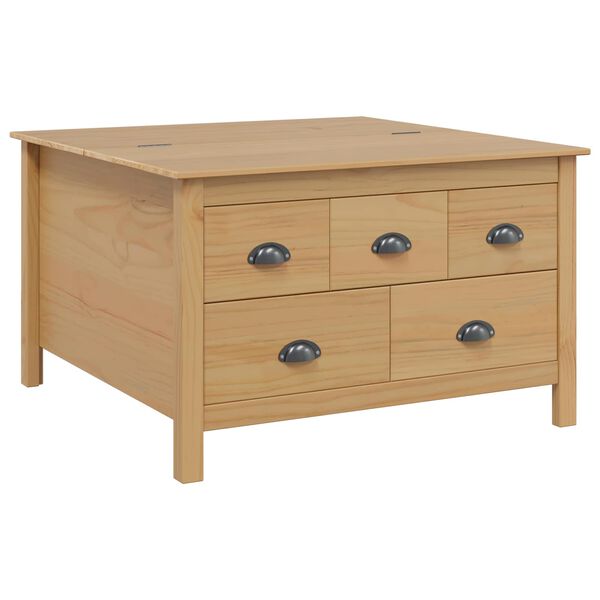 vidaXL Doh&aacute;nyz&oacute;asztal M&eacute;z barna 79.5 x 79.5 x 49 cm T&ouml;m&ouml;r fenyőfa