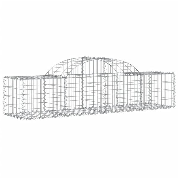 vidaXL 9 db íves horganyzott vas gabion kosár 200x50x40/60 cm