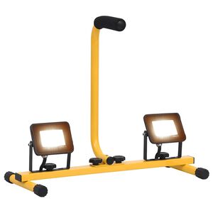 vidaXL meleg fehér fényű fogantyúval ellátott LED-es reflektor 2x10 W