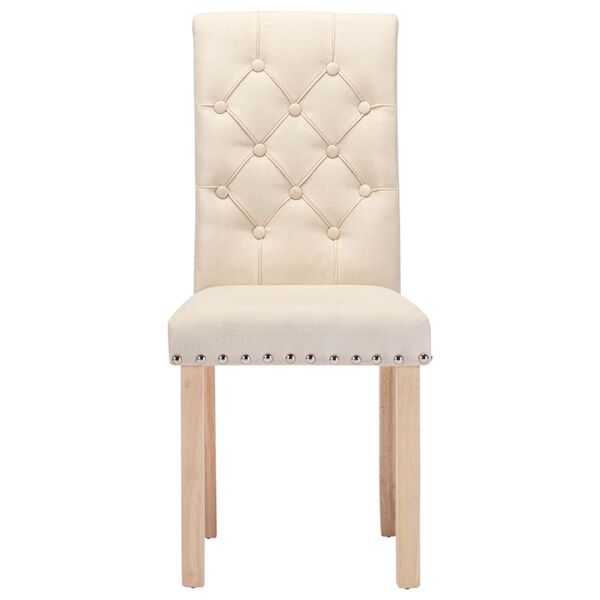 vidaXL 4 db kr&eacute;msz&iacute;nű sz&ouml;vet &eacute;tkezősz&eacute;k