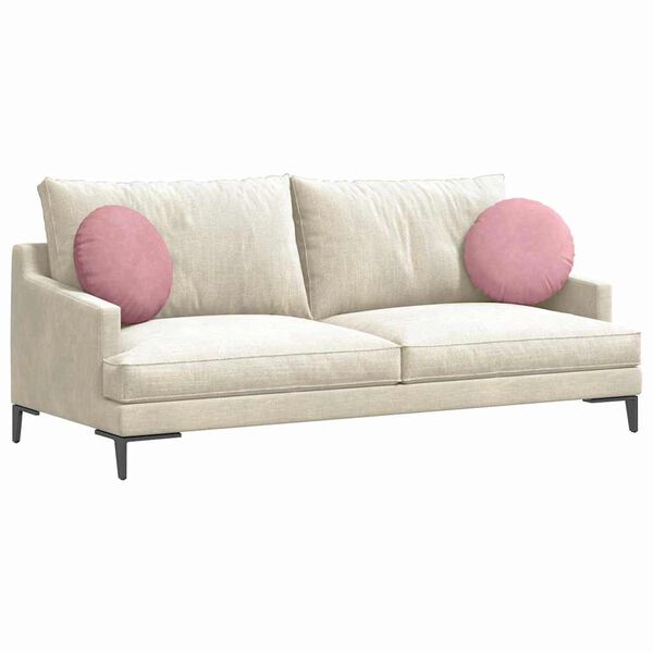 vidaXL Ülőpárnák 2 pcs Rózsaszín Ø 40 x 13 cm Bársony