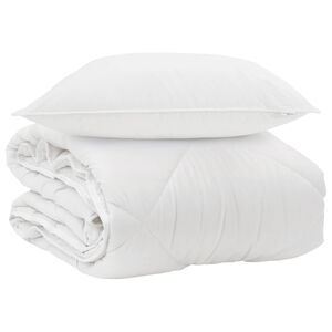 vidaXL &Eacute;vszakokon &Aacute;t Duvet p&aacute;rn&aacute;val 2 pcs Feh&eacute;r Mikrosz&aacute;l