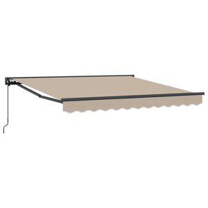 vidaXL Napernyő keret B&eacute;zs 300 x 250 cm Poli&eacute;szter PU bevonattal