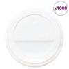 vidaXL pap&iacute;r k&aacute;v&eacute;scs&eacute;sze fedelek &Oslash;80 mm 8oz 1000 db Feh&eacute;r műanyag