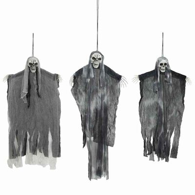 Függő Halloween-szellemek 3 db fekete 66 x 110 cm