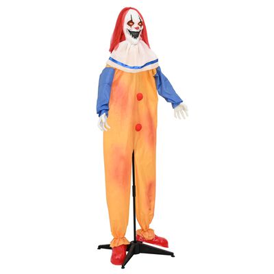 Ijesztő Halloween-bohóc SPOOKA sárga és kék 126,5 x 180 cm