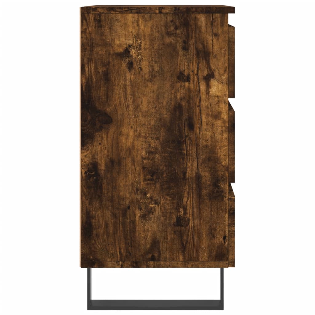 vidaXL 2 db füstös tölgyszínű szerelt fa éjjeliszekrény 40x35x69 cm