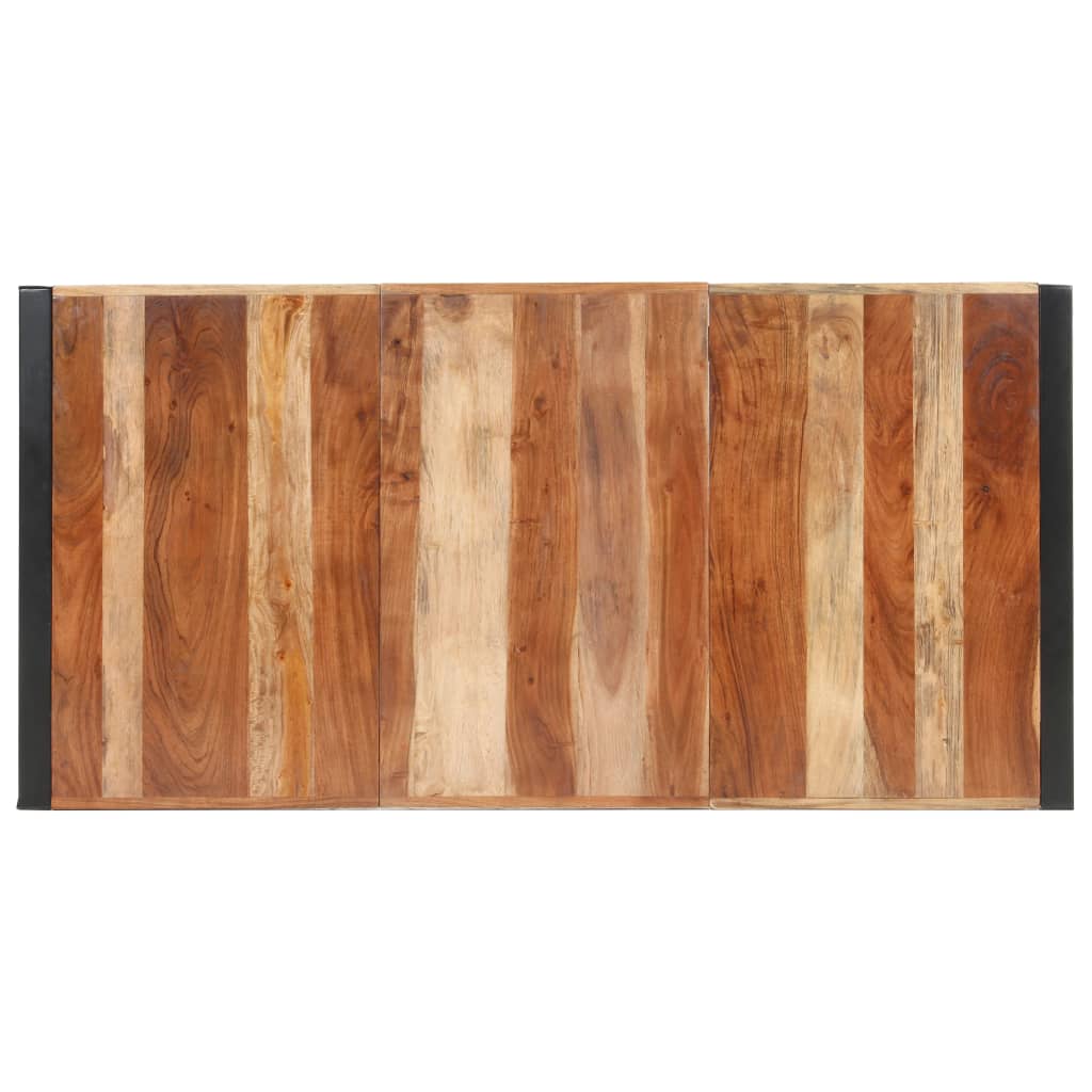 vidaXL paliszander felületű tömör fa étkezőasztal 160 x 80 x 75 cm