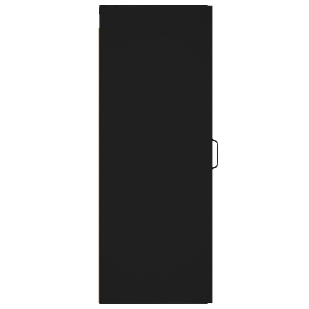 vidaXL fekete szerelt fa faliszekrény 34,5 x 34 x 90 cm