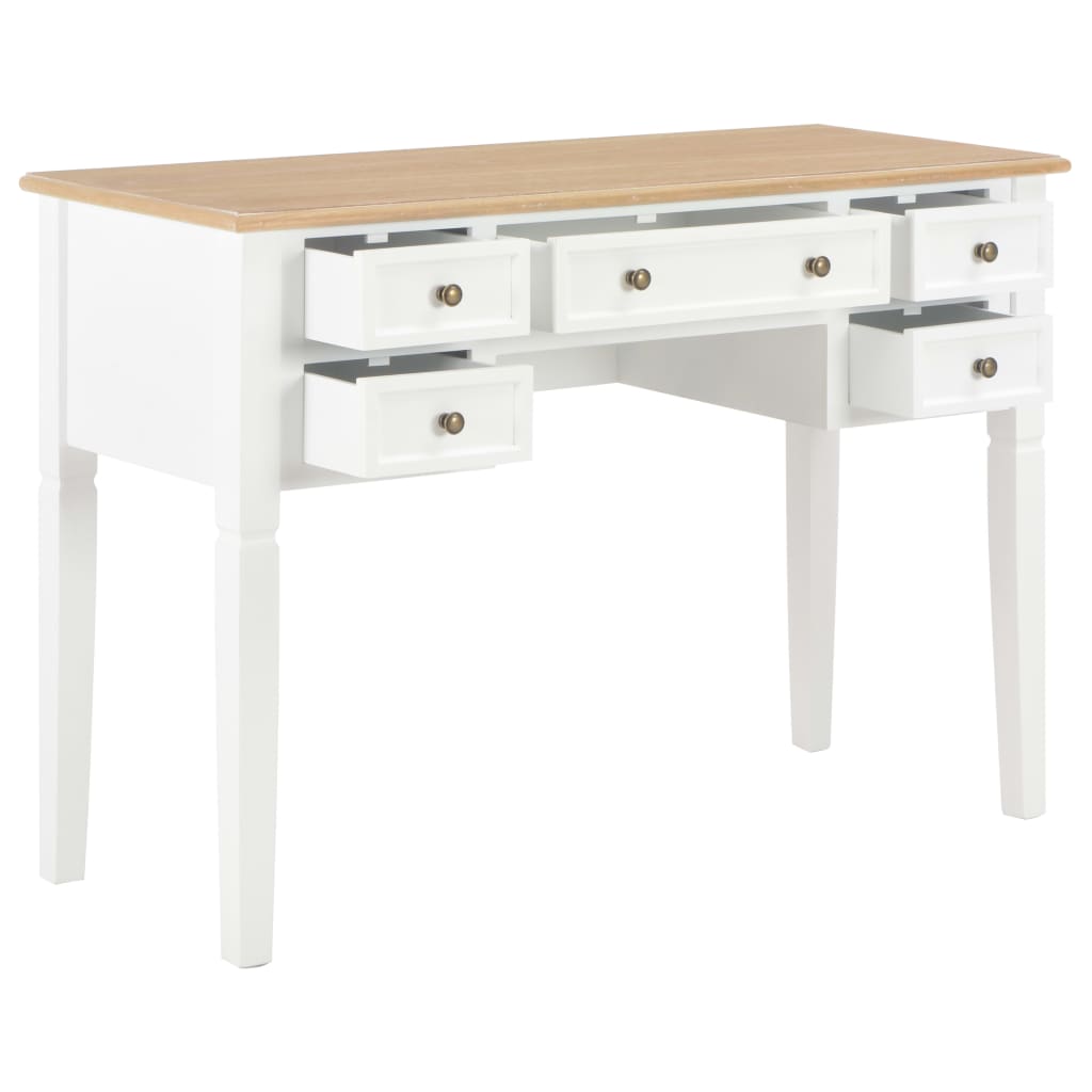vidaXL fehér fa íróasztal 109,5 x 45 x 77,5 cm