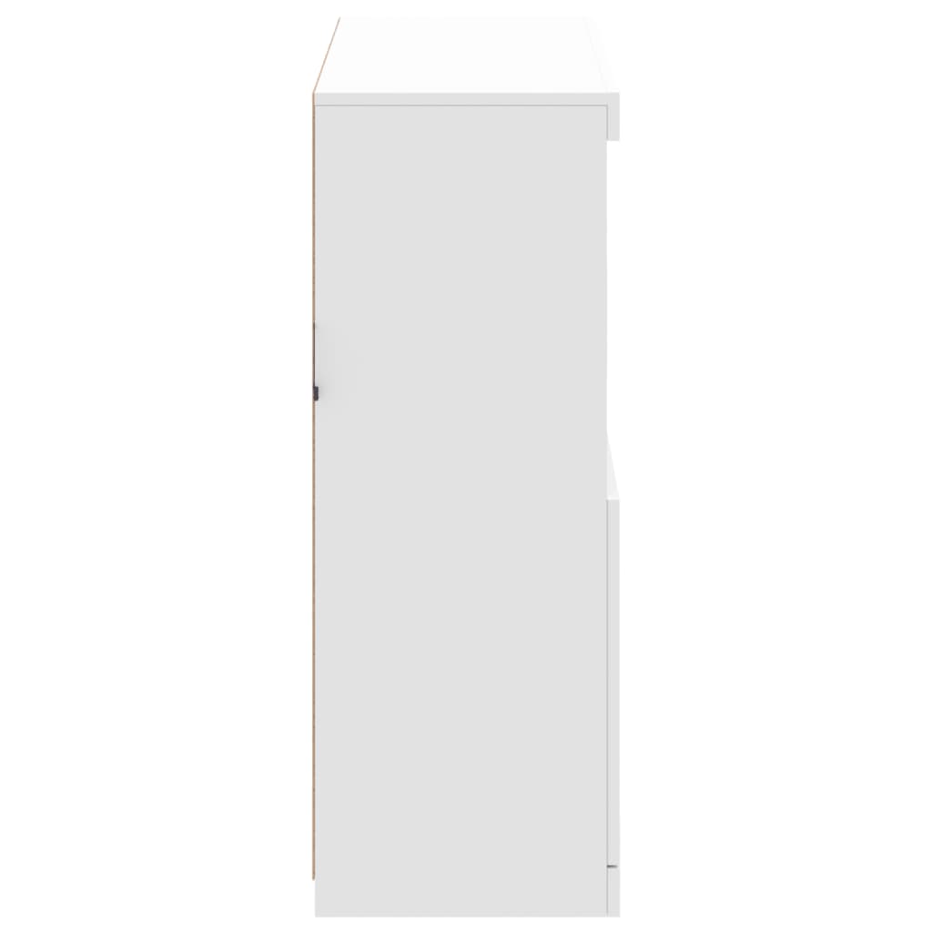 vidaXL fehér tálalószekrény LED-világítással 81 x 37 x 100 cm