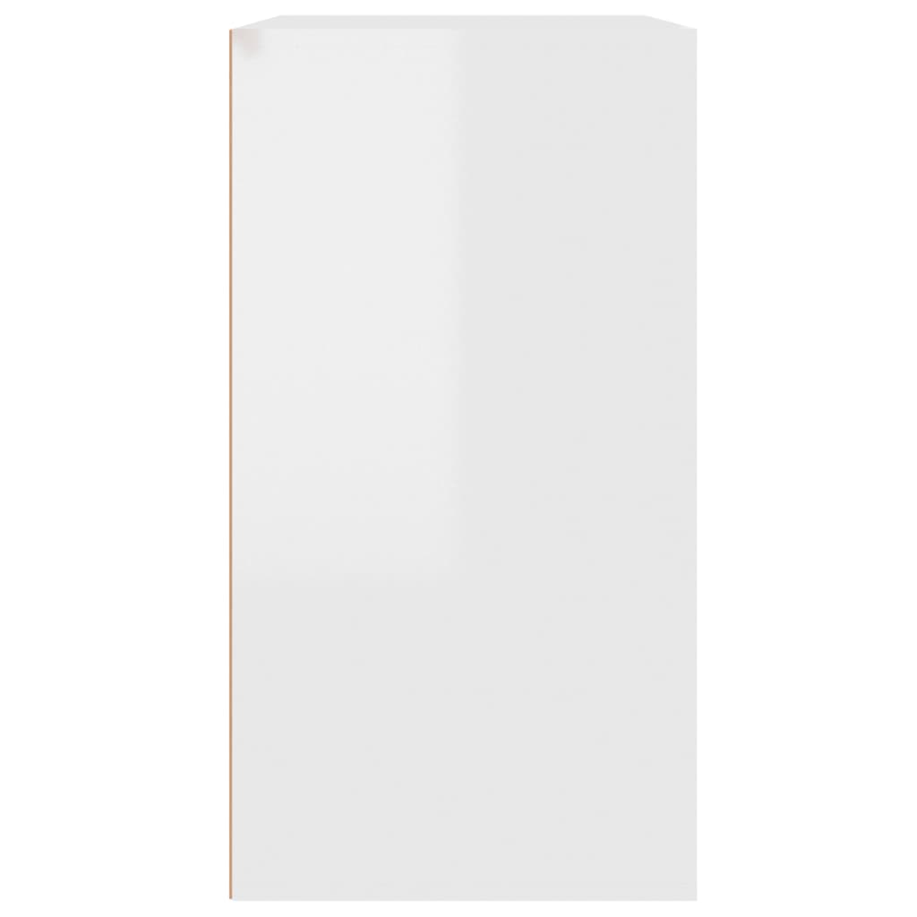 vidaXL magasfényű fehér szerelt fa pipereszekrény 80 x 40 x 75 cm