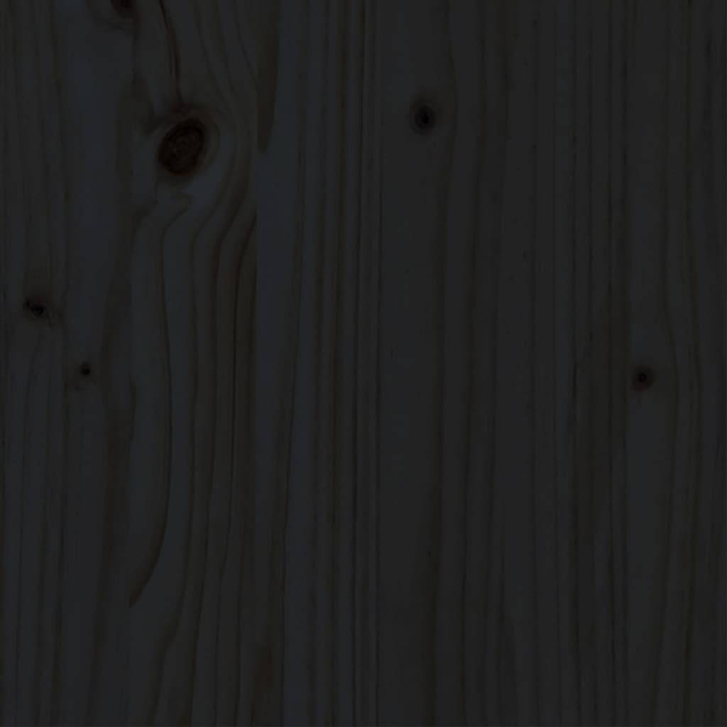 vidaXL fekete tömör fa ágykeret 180 x 200 cm (6FT Super King)