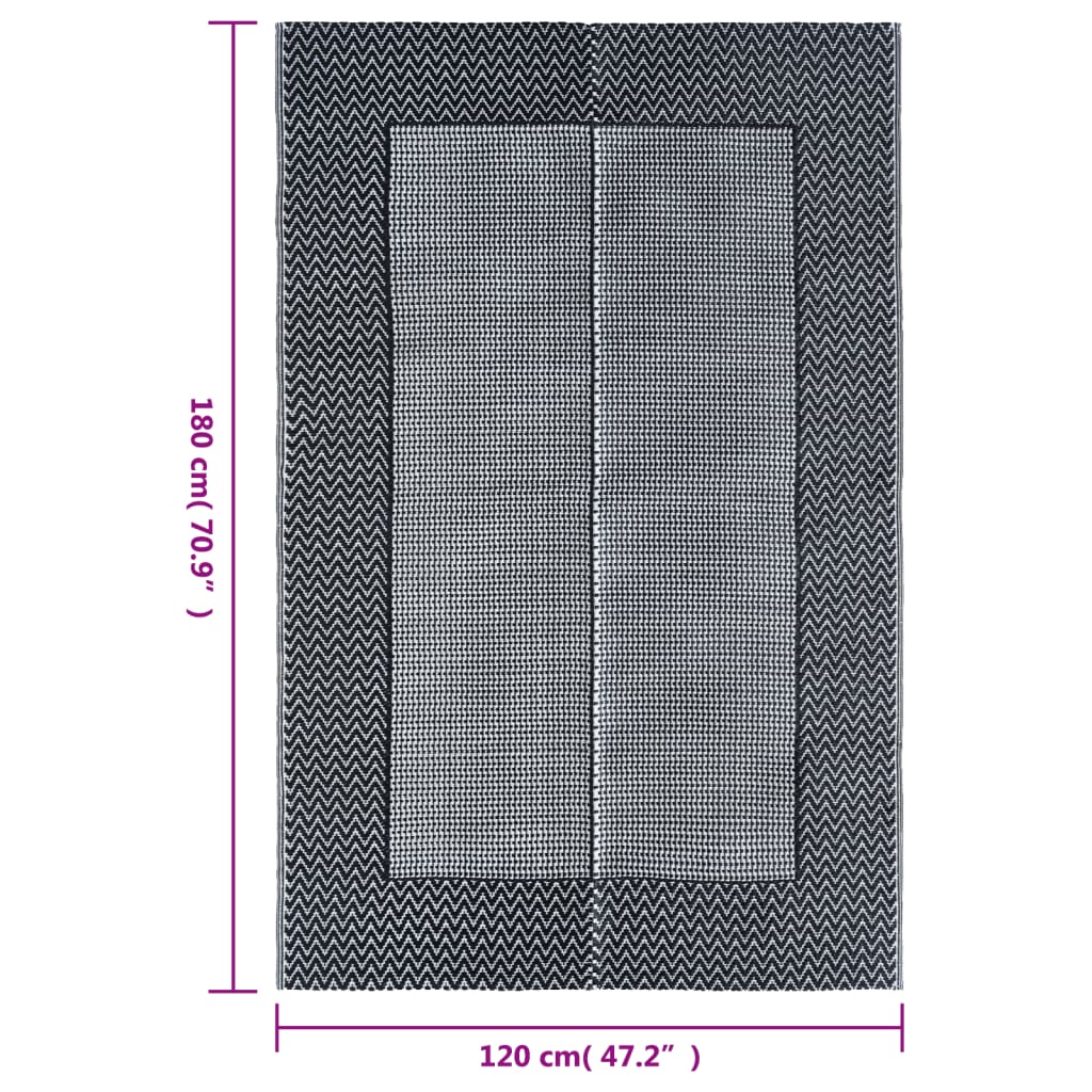 vidaXL szürke polipropilén kültéri szőnyeg 120 x 180 cm