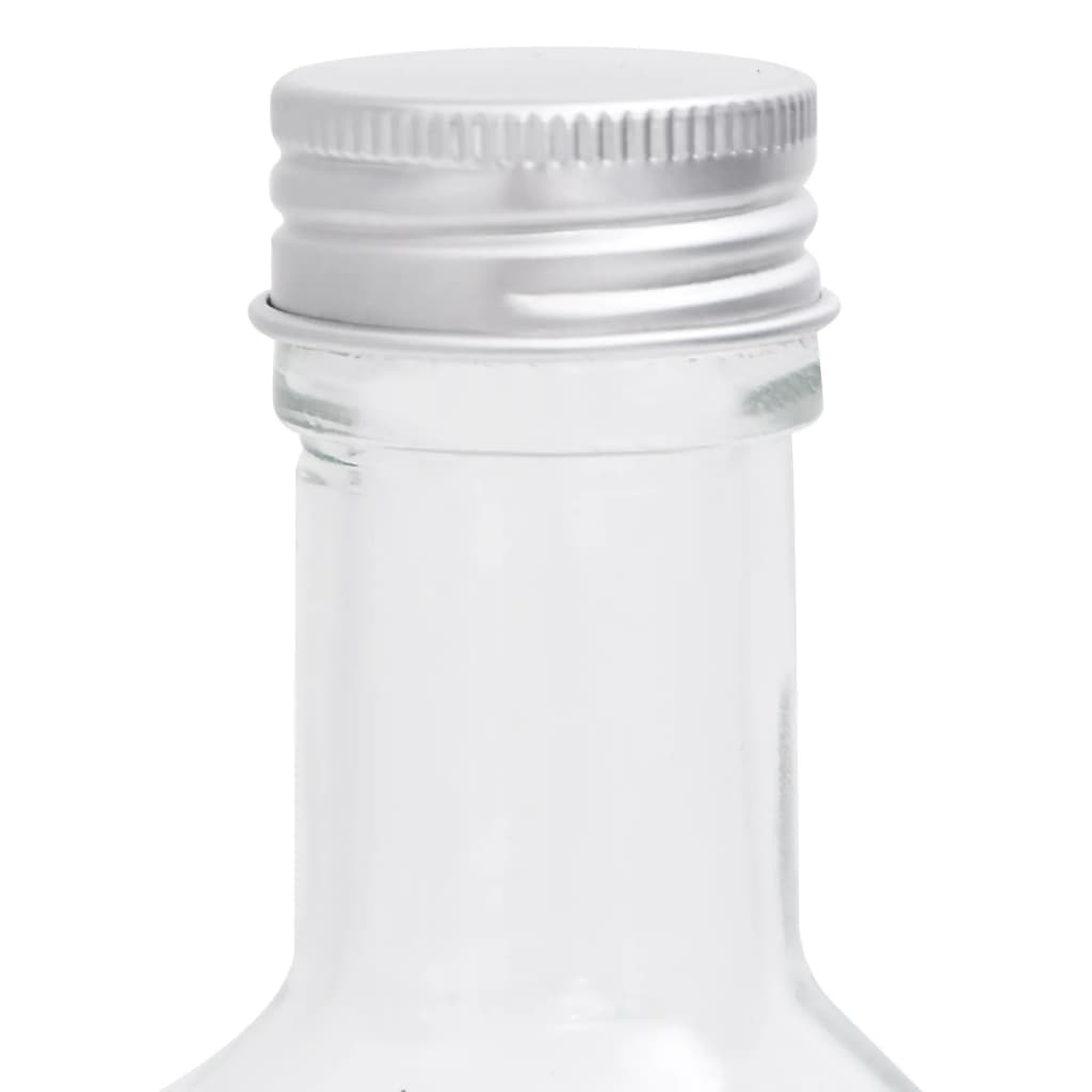 vidaXL 20 db négyszögletes 250 ml-es üvegpalack csavaros kupakkal