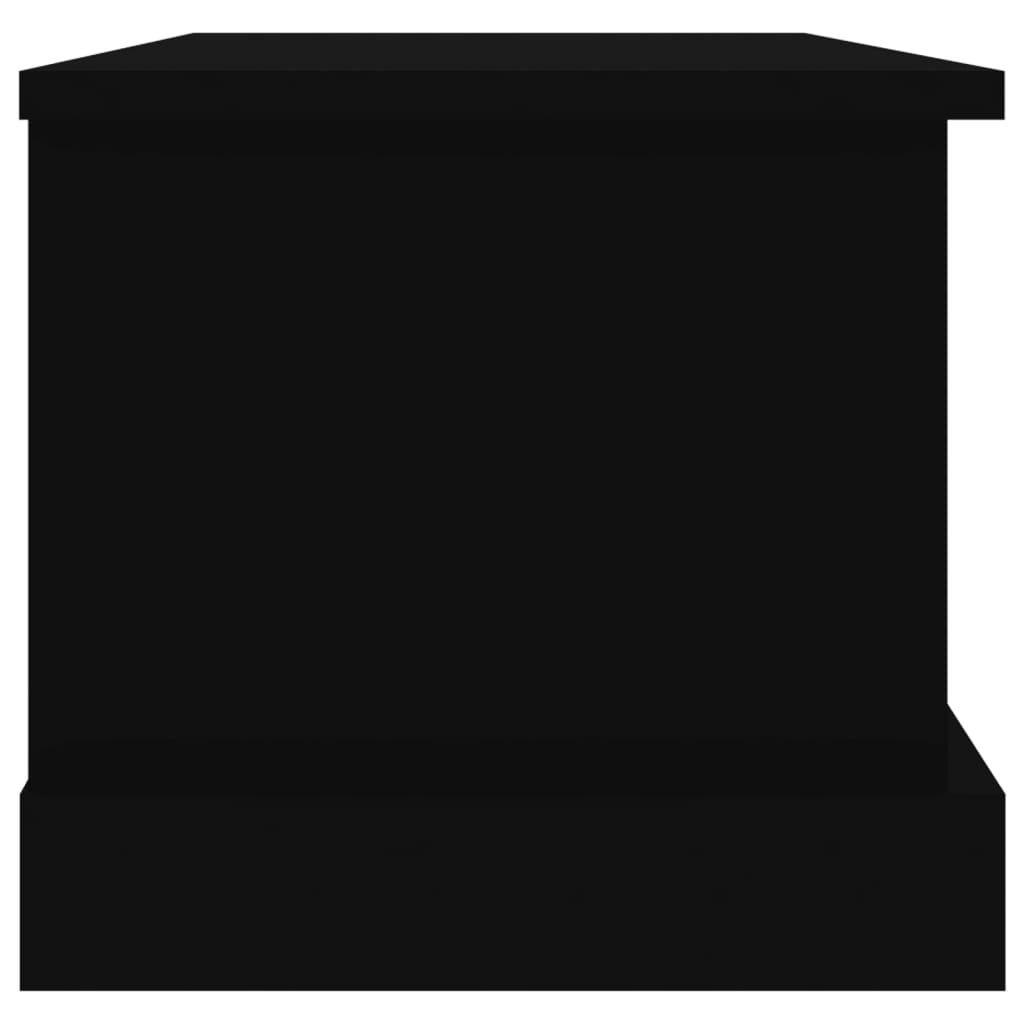 vidaXL fekete szerelt fa tárolóláda 50 x 30 x 28 cm