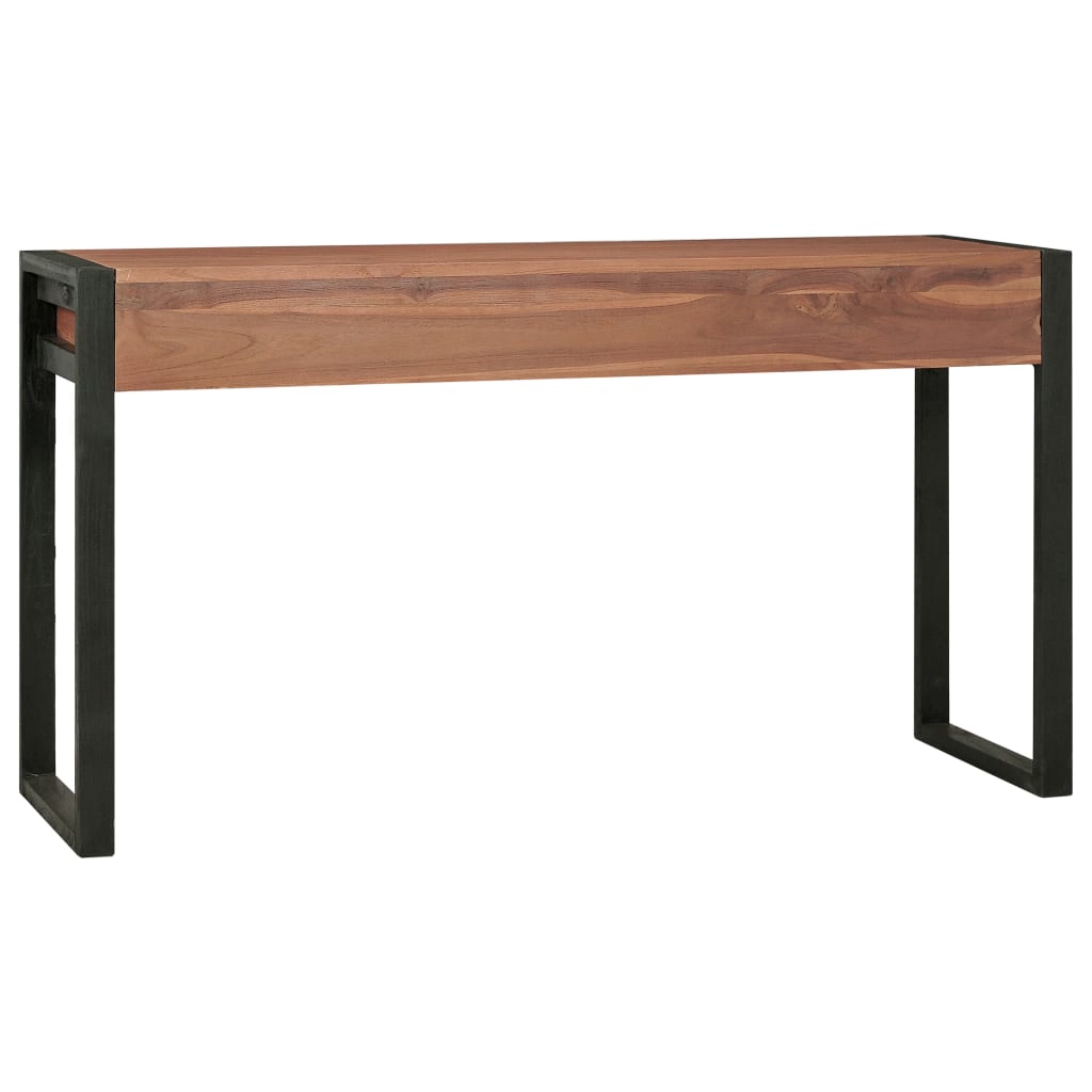 vidaXL újrahasznosított tíkfa íróasztal 2 fiókkal 140 x 40 x 75 cm