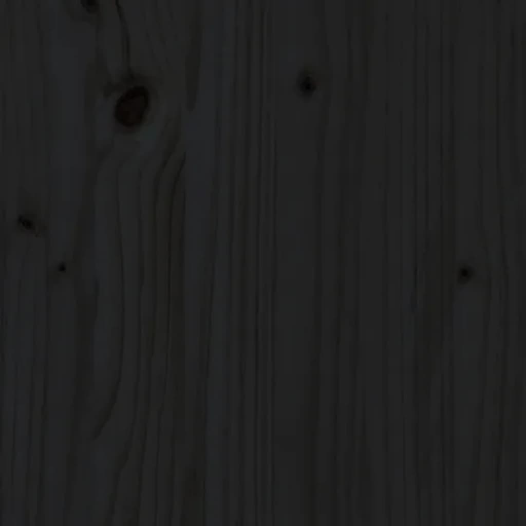 vidaXL fekete tömör fenyőfa ágyfejtámla 106x4x110 cm