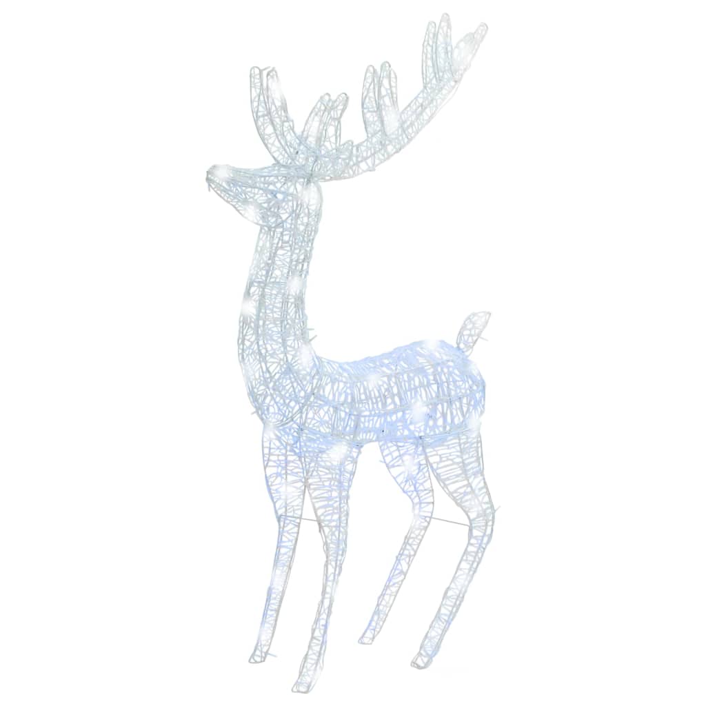 vidaXL hideg fehér XXL akril karácsonyi rénszarvas 250 LED-del 180 cm
