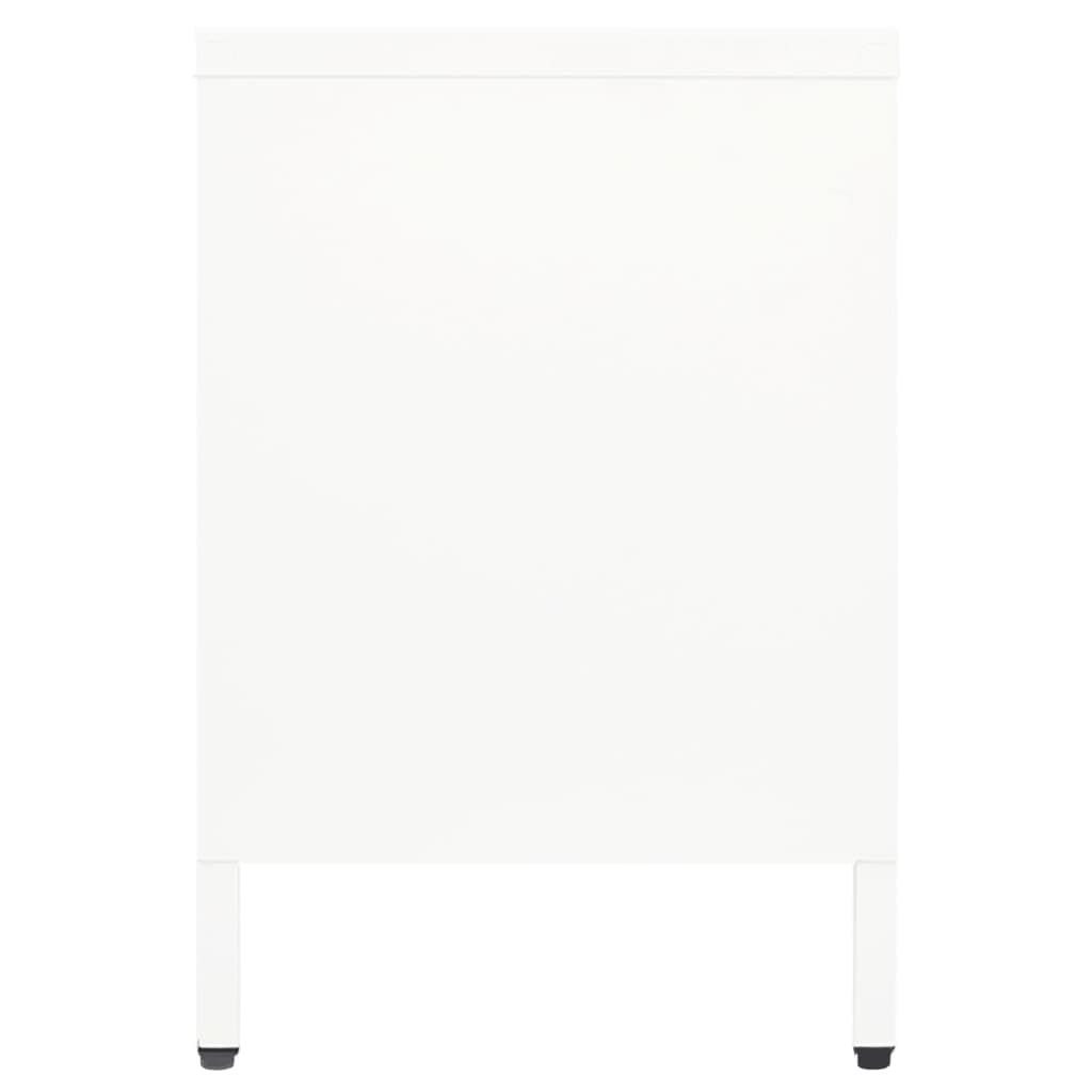 vidaXL fehér acél és üveg TV-szekrény 105 x 35 x 52 cm