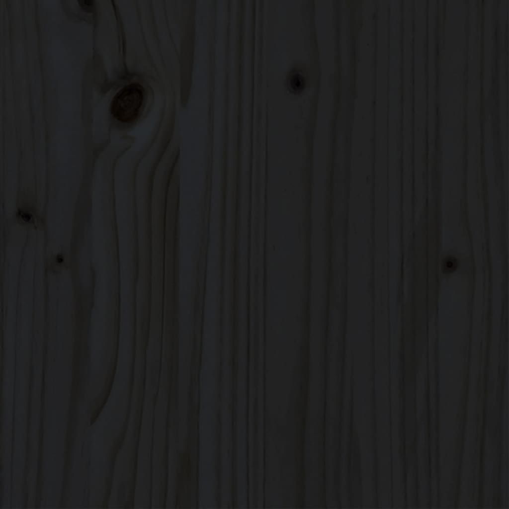 vidaXL fekete tömör fenyőfa ágykeret 140x190 cm