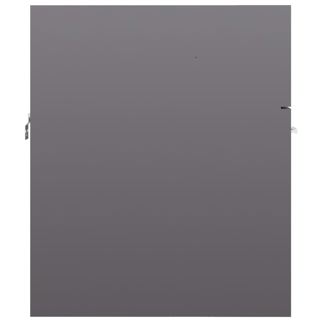vidaXL magasfényű szürke forgácslap mosdószekrény 41 x 38,5 x 46 cm