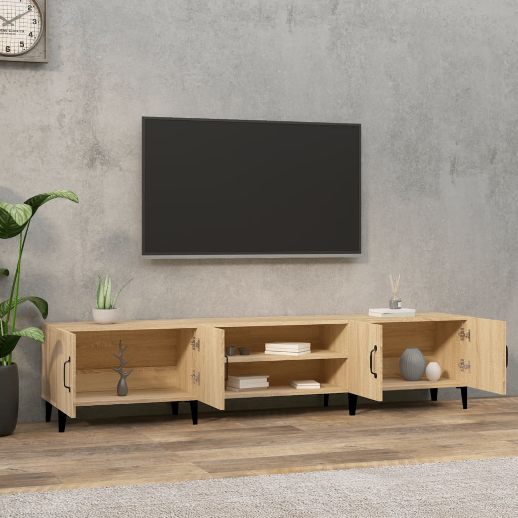 vidaXL sonoma-tölgyszínű szerelt fa TV-szekrény 180 x 31,5 x 40 cm