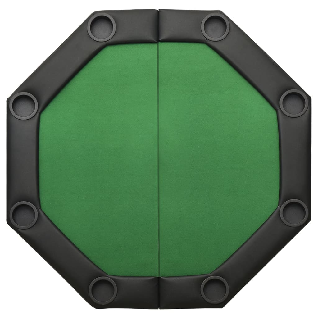 vidaXL zöld összecsukható pókerasztal 8 játékosnak 108 x 108 x 75 cm