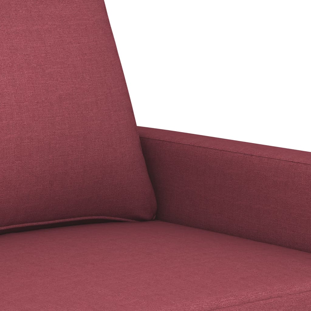 vidaXL kétszemélyes bordó szövet kanapé 120 cm