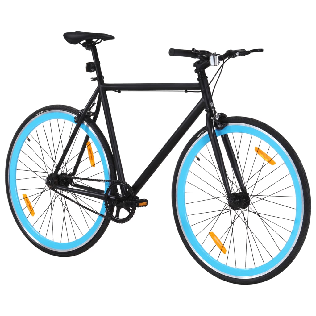 vidaXL fekete és kék örökhajtós kerékpár 700c 51 cm
