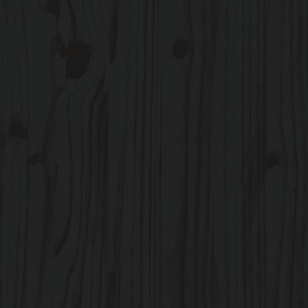 vidaXL fekete tömör fenyőfa ágyfejtámla 146x4x110 cm