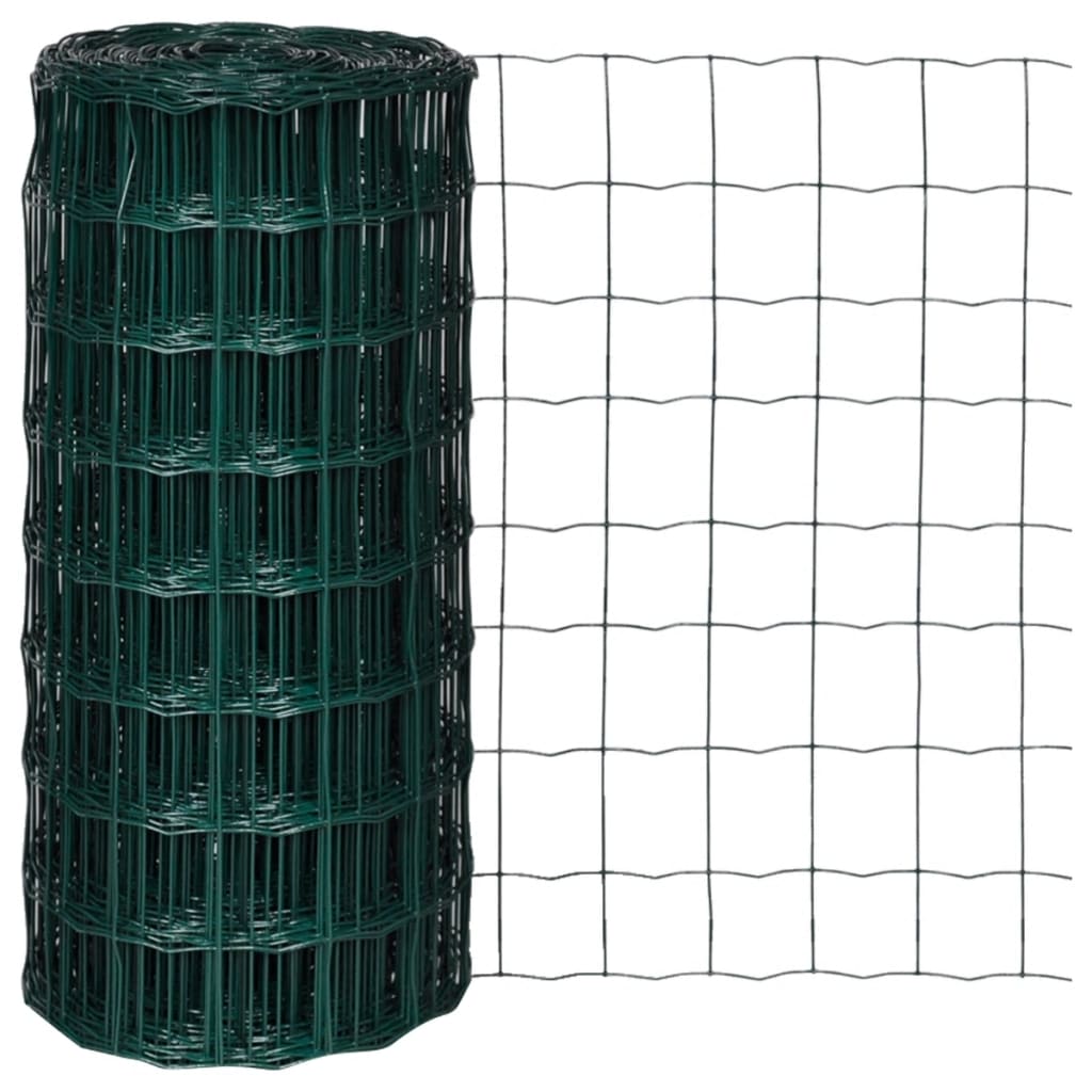 vidaXL Euro Fence zöld acélkerítés 25 x 0,8 m