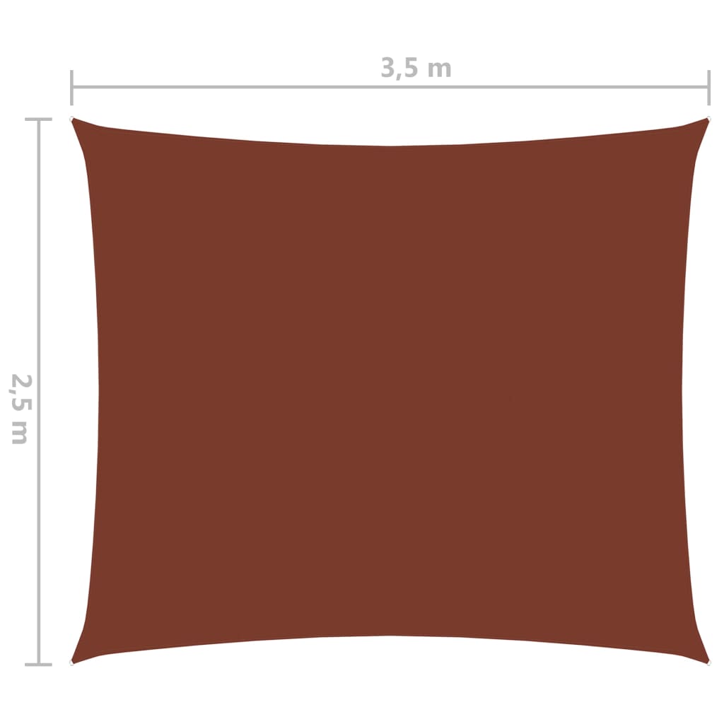 vidaXL terrakotta téglalap alakú oxford-szövet napvitorla 2,5 x 3,5 m