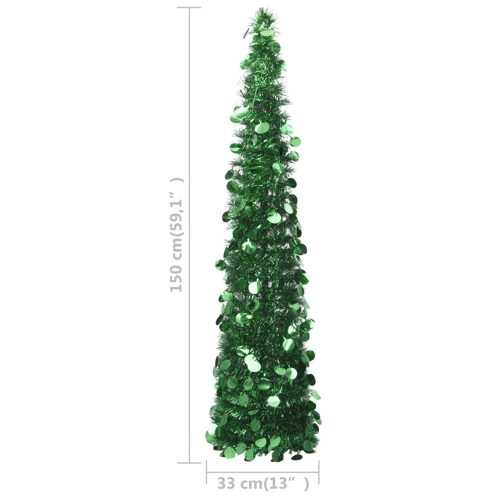 vidaXL zöld összecsukható PET műkarácsonyfa 150 cm
