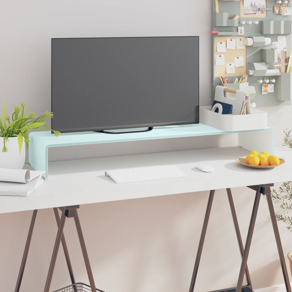vidaXL zöld üveg TV állvány/monitor magasító 100 x 30 x 13 cm