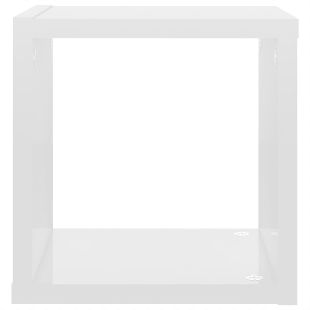 vidaXL 6 db magasfényű fehér fali kockapolc 22 x 15 x 22 cm