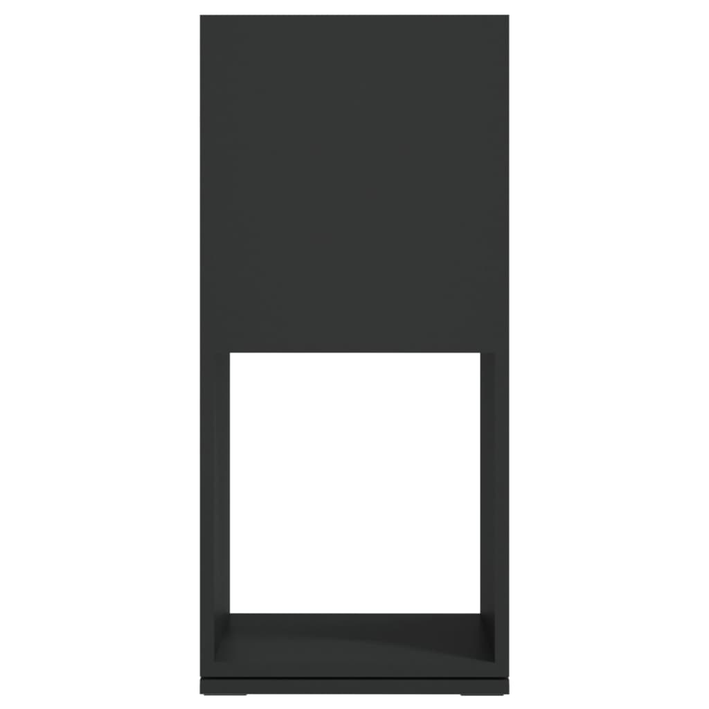 vidaXL fekete forgácslap forgószekrény 34,5x34,5x75,5 cm