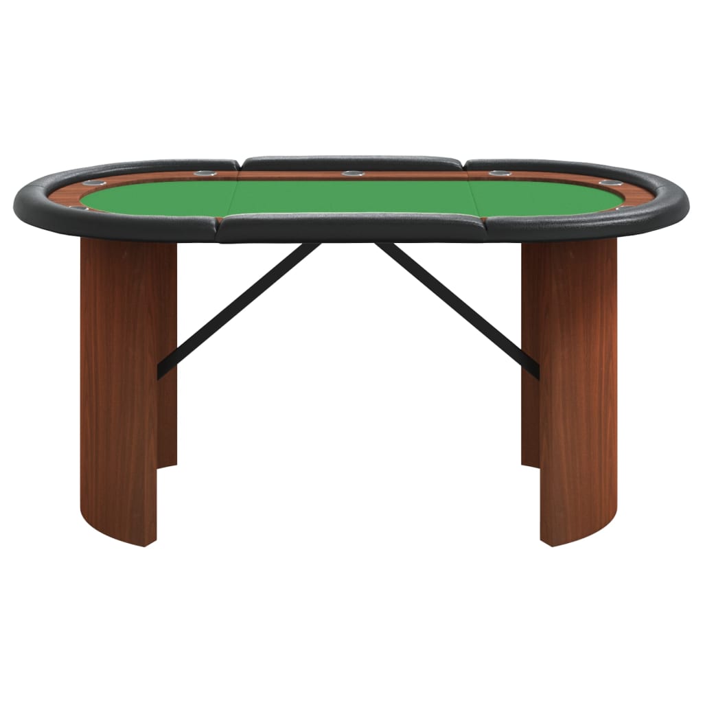 vidaXL 10-személyes zöld pókerasztal 160 x 80 x 75 cm