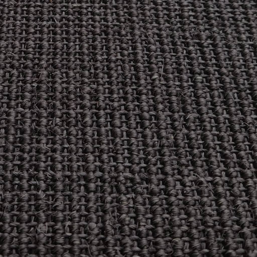 vidaXL fekete természetes szizálszőnyeg 100x250 cm